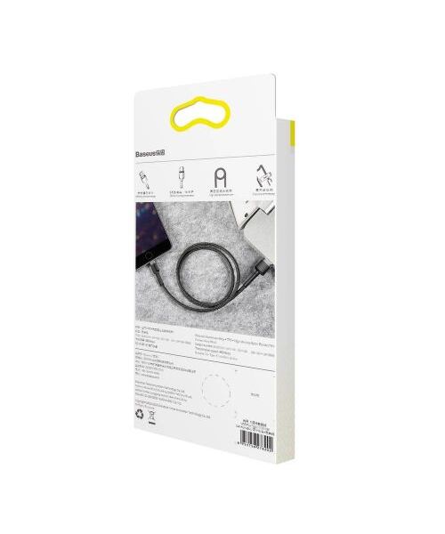 Baseus datový kabel Cafule Lightning 0,5m 2,4A šedo-černý