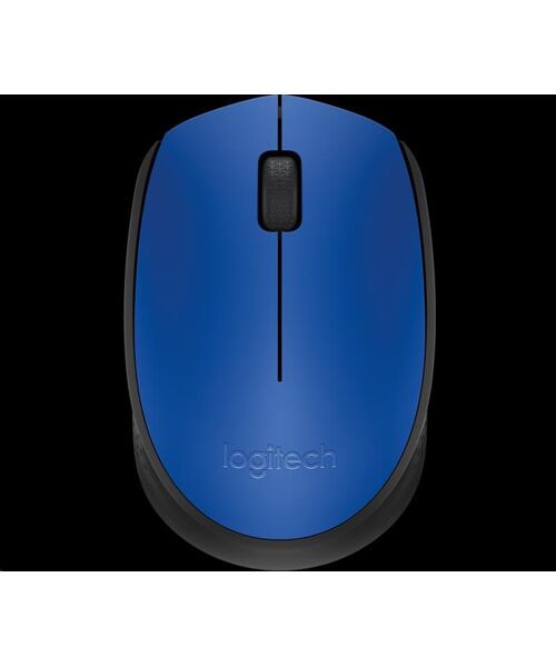 Logitech M171/Kancelářská/Optická/1 000 DPI/Bezdrátová USB/Černá-modrá