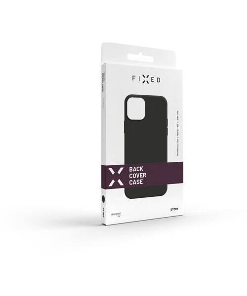 Zadní pogumovaný kryt FIXED Story pro Samsung Galaxy S22 5G, černý