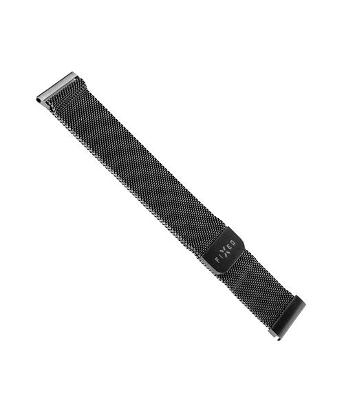Síťovaný nerezový řemínek FIXED Mesh Strap s Quick Release 20mm pro smartwatch, černý