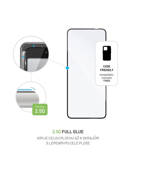 Ochranné tvrzené sklo FIXED Full-Cover pro Motorola Moto Edge 30 Neo, černé