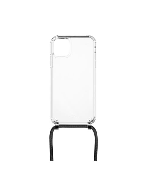 Pouzdro FIXED Pure Neck s černou šňůrkou na krk pro Apple iPhone 11