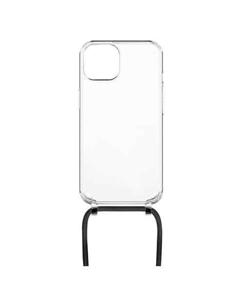 Pouzdro FIXED Pure Neck s černou šňůrkou na krk pro Apple iPhone 13