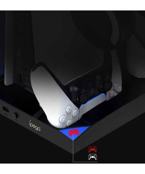 iPega P5013 Charger and Cooling Station pro PS5 a PS5 Controller Black