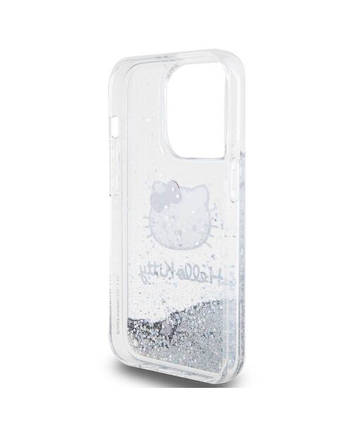 Hello Kitty Liquid Glitter Electroplating Head Logo Zadní Kryt pro iPhone 13 Pro Transparent