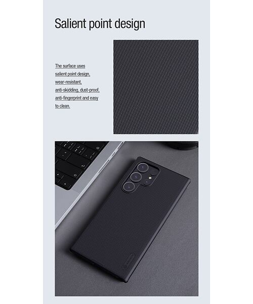 Nillkin Super Frosted PRO Magnetic Zadní Kryt pro Samsung Galaxy S24 Ultra Black