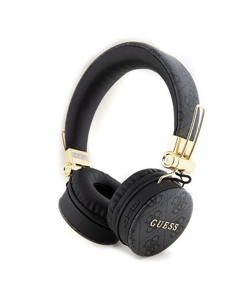 Guess PU Leather 4G Metal Logo BT5.3 Stereo Headphone Black