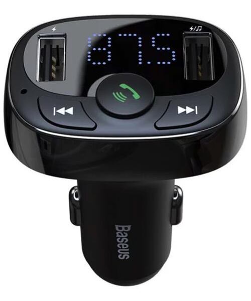 Baseus bluetooth MP3 FM Transmiter s nabíjením 2xUSB 3.4A černý