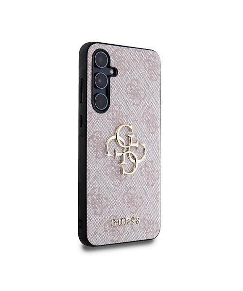 Guess PU 4G Metal Logo Zadní Kryt pro Samsung Galaxy A55 5G Pink
