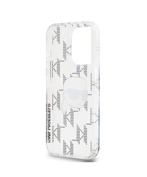 Karl Lagerfeld IML Electroplated Karl Head Zadní Kryt pro iPhone 15 Pro Max Transparent