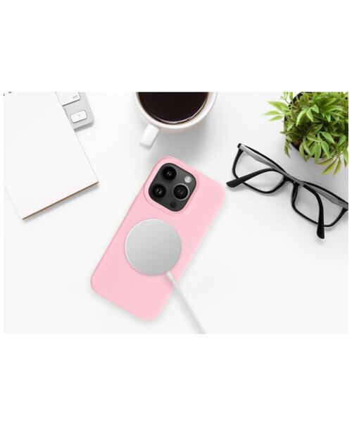 Zadní kryt FIXED MagFlow s podporou MagSafe pro Apple iPhone 14 Plus, růžový