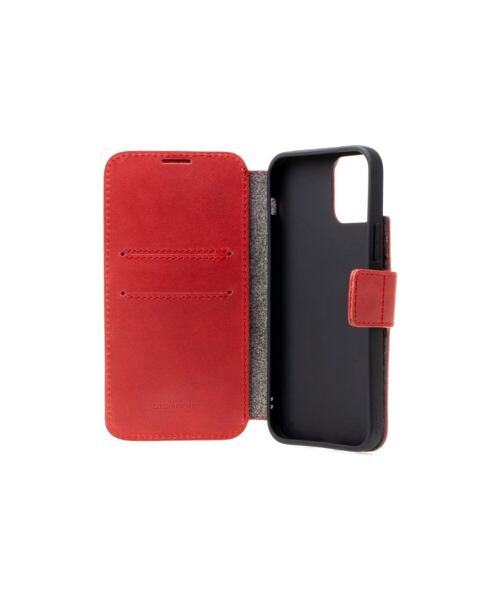 Kožené pouzdro typu kniha FIXED ProFit pro Apple iPhone 15 Plus, červené