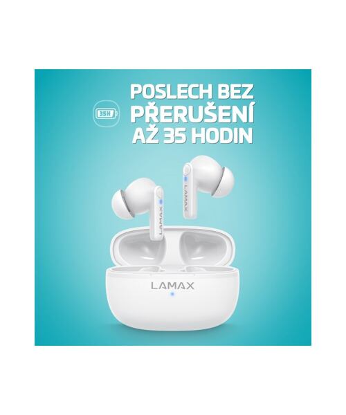 LAMAX Clips1 Play - špuntová sluchátka - bílé