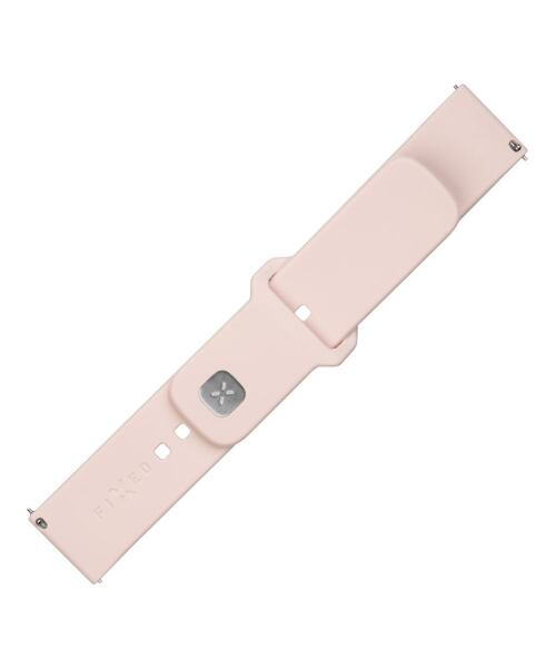 Set silikonových řemínků FIXED Silicone Sporty Strap s Quick Release 22mm pro smartwatch, růžový