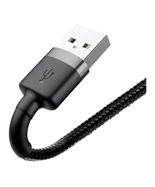 Baseus datový kabel Cafule Lightning 0,5m 2,4A šedo-černý