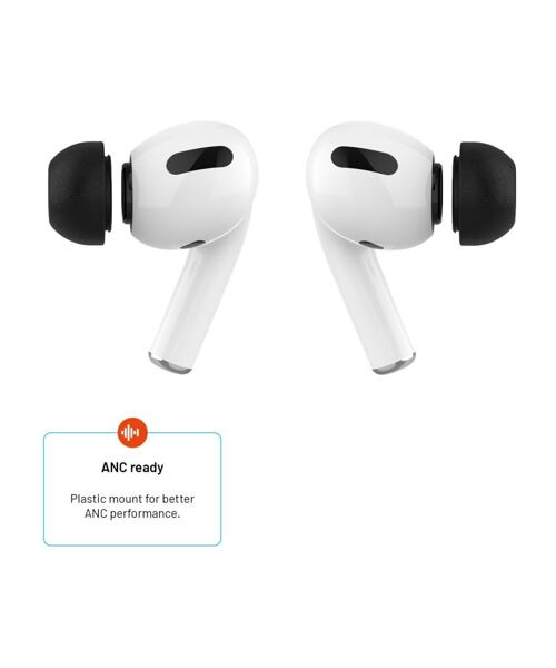 Špunty z paměťové pěny FIXED Plugs Pro pro Apple Airpods Pro/Pro 2, 2 sady, velikost S