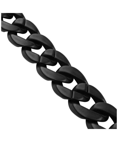 Kožená taštička přes rameno s kapsou FIXED Venezia pro 7" mobilní telefony s černým řetízkem, černá