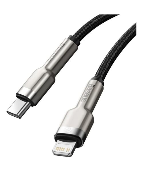 Baseus Cafule Metal Series Datový Kabel USB-C - Lightning 20W 2m Black