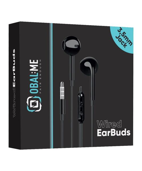 OBAL:ME Drátová Sluchátka 3.5mm Jack Black