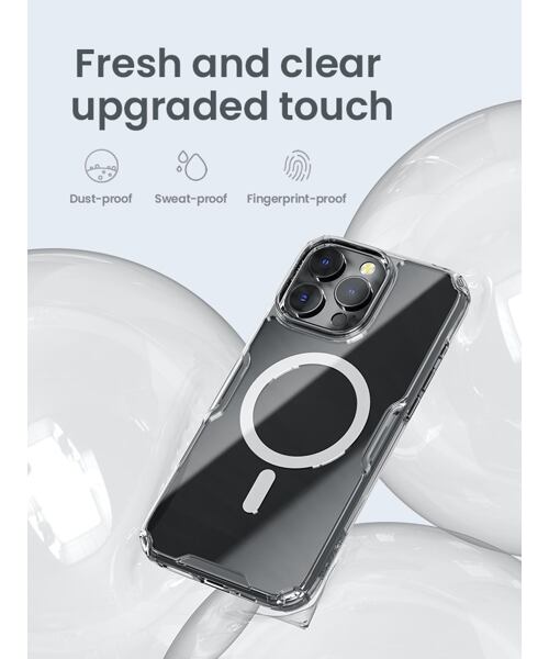 Nillkin Nature TPU PRO Magnetic Kryt pro Apple iPhone 16 Pro Max Transparent