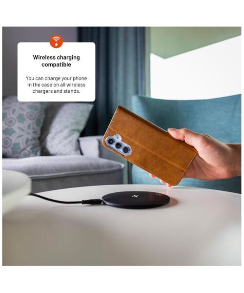 Pouzdro typu kniha FIXED Opus pro Apple iPhone 16, hnědé