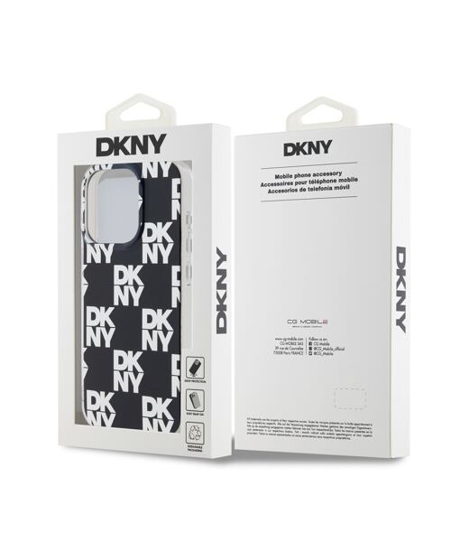 DKNY PC/TPU Checkered Pattern Zadní Kryt pro iPhone 15 Pro Max Black