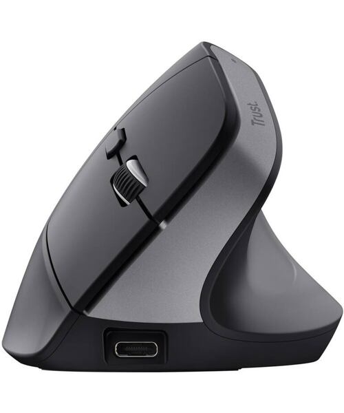 Trust Bayo+/Vertikální/Optická/Pro praváky/2 400 DPI/USB+BT/Černá