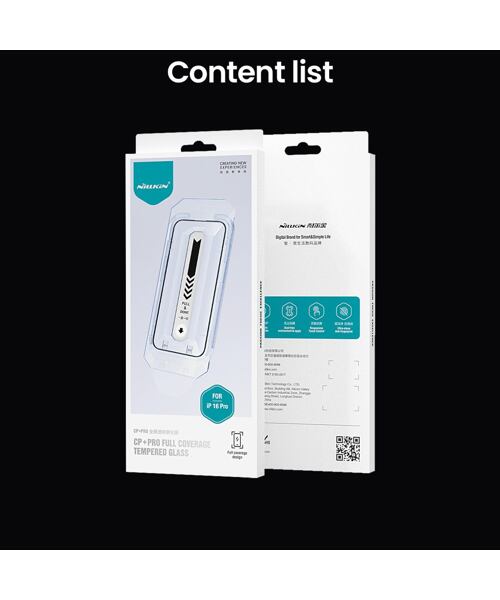 Nillkin Tvrzené Sklo 2.5D CP+ PRO Black pro Apple iPhone 16 Pro (s aplikátorem)