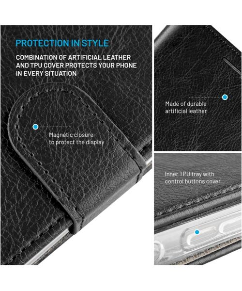 Pouzdro typu kniha FIXED Opus pro Xiaomi 14T Pro, černé