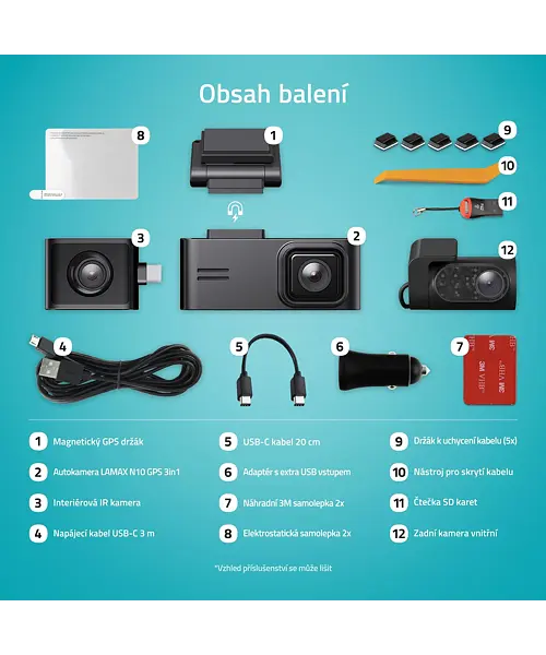 LAMAX N10 GPS 3in1 kamera do auta