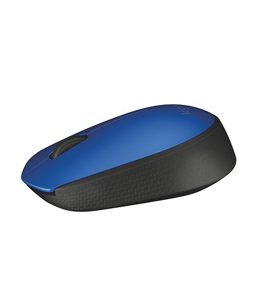 Logitech M171/Kancelářská/Optická/1 000 DPI/Bezdrátová USB/Černá-modrá
