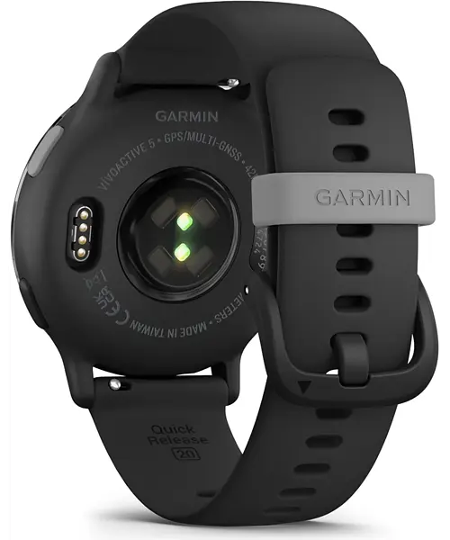 Garmin Vivoactive 5 Slate Aluminum Bezel with Black Case and Silicone Band
