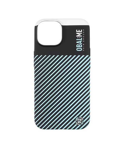 OBAL:ME Flossy Stripes Kryt pro Apple iPhone 14 Black/Sky Blue