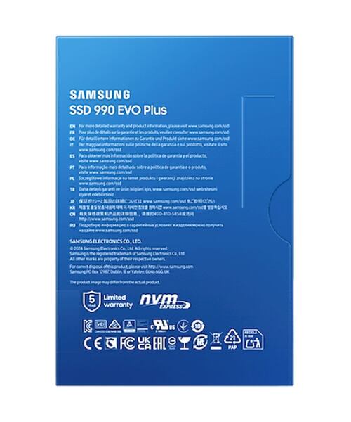 Samsung 990 EVO Plus/2TB/SSD/M.2 NVMe/Černá/5R