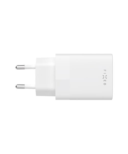 Síťová nabíječka FIXED s USB-C výstupem a podporou PD, 30W, bílá