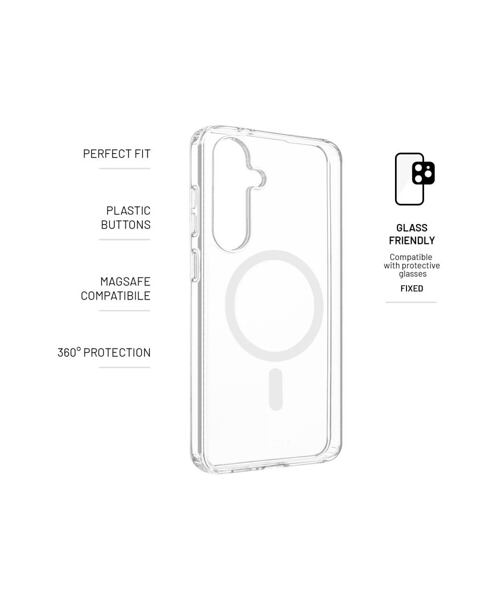 Zadní kryt FIXED MagPure s podporou Magsafe pro Samsung Galaxy S24 FE, čirý