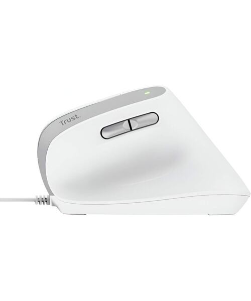 Trust Bayo II/Vertikální/Optická/Pro praváky/2 400 DPI/Drátová USB/Bílá