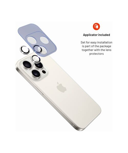 Safírová ochrana čoček fotoaparátů FIXED Sapphire Camera Glass pro Apple iPhone 15 Pro/15 Pro Max, s