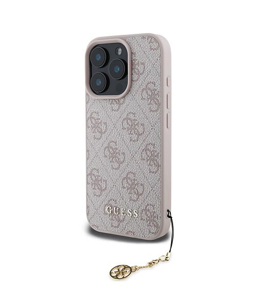 Guess 4G Charm Zadní Kryt pro iPhone 16 Pro Max Tone on Tone Pink