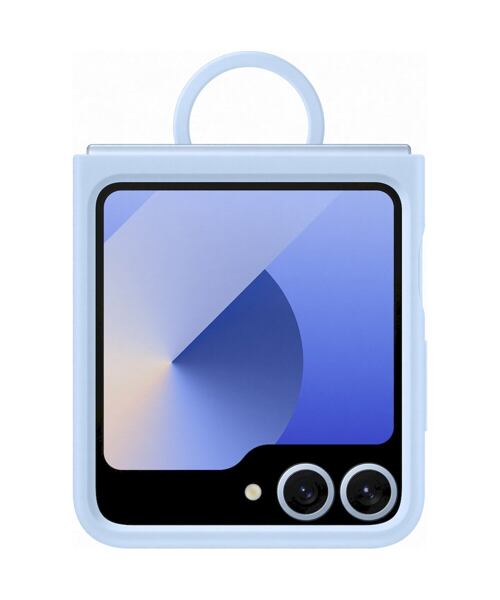 EF-PF741TLE Samsung Silikonový Kryt s Kroužkem pro Galaxy Z Flip 6/7 FE Blue