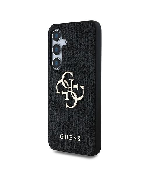 Guess PU 4G Metal Logo Zadní Kryt pro Samsung Galaxy S25 Grey