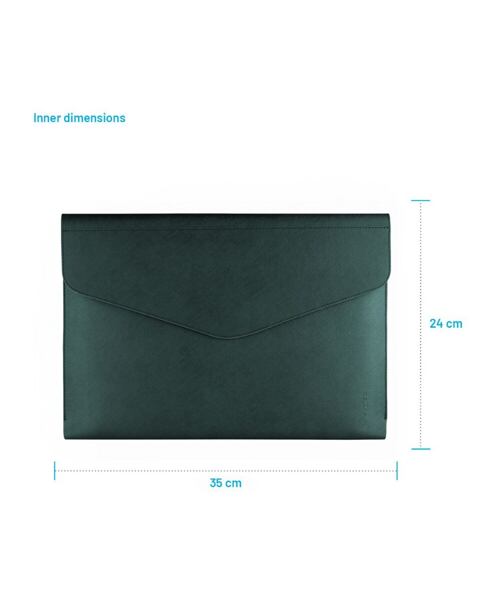 Pouzdro FIXED Siena pro notebooky o úhlopříčce do 15,3", tmavě zelené