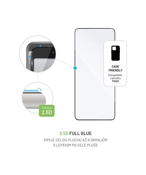 Ochranné tvrzené sklo FIXED Full-Cover pro Xiaomi Redmi 14C/A4 5G/A3 Pro/POCO C75 4G/5G/M7 5G, černé