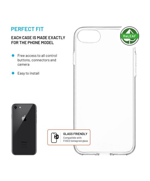 TPU gelový kryt FIXED ReStory AntiUV pro Apple iPhone 7/8/SE (2020/2022), čirý