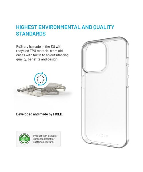 TPU gelový kryt FIXED ReStory AntiUV pro Apple iPhone 12/12 Pro, čirý
