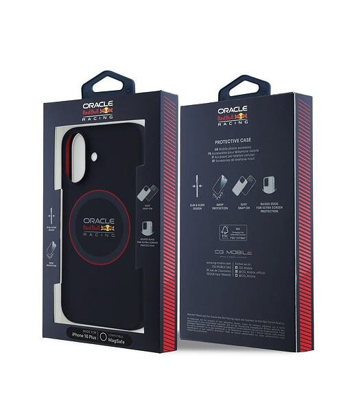 Red Bull Silicone Red Ring MagSafe Zadní Kryt pro iPhone 16 Plus Navy