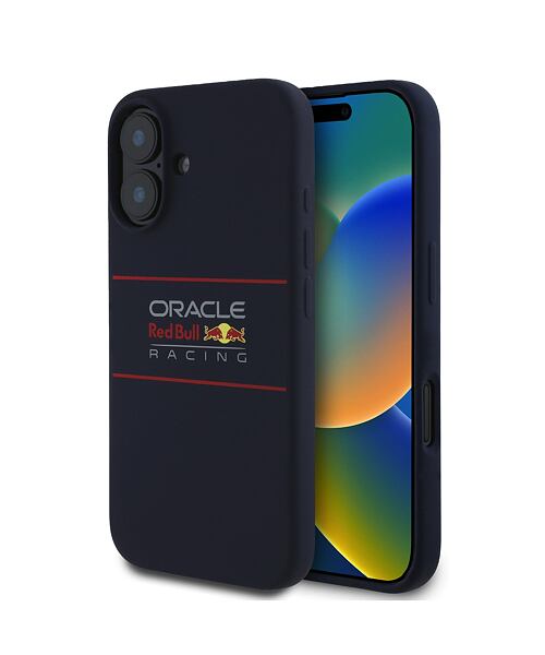 Red Bull Silicone Horizontal Logo MagSafe Zadní Kryt pro iPhone 16 Navy