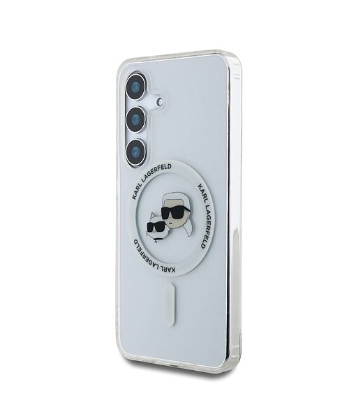 Karl Lagerfeld IML K&CH Heads MagSafe Zadní Kryt pro Samsung Galaxy S25 Transparent