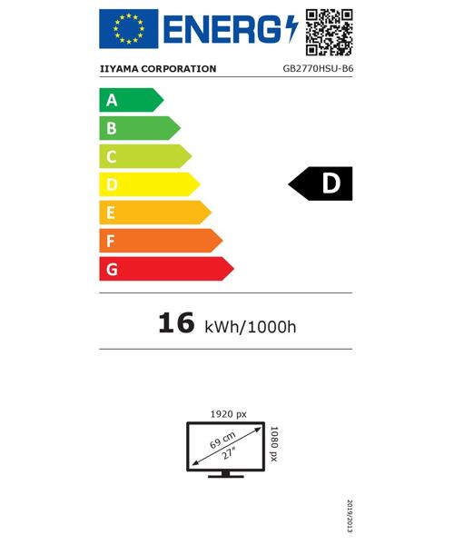 iiyama G-Master/GB2770HSU-B6/27''/IPS/FHD/180Hz/0,2ms/Black/3R