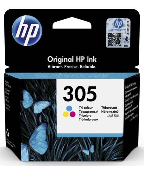 HP Tříbarevná originální inkoustová kazeta 305